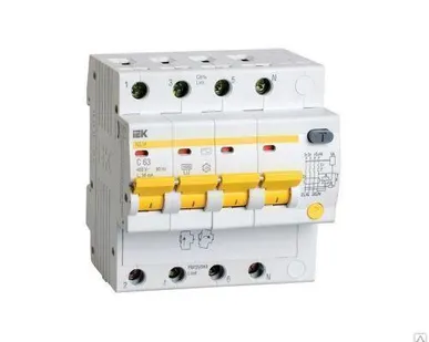 фото Дифференциальный автомат АД14 4Р 50А 30мА ИЭК