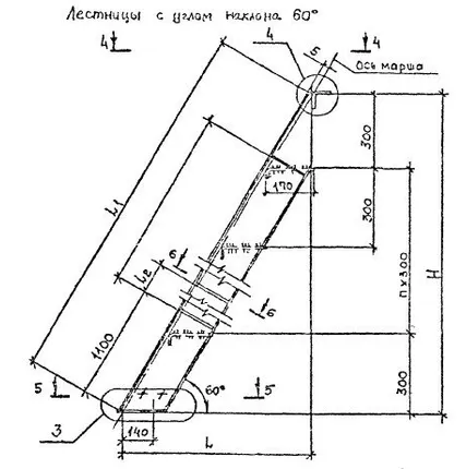 Фото №0 Лестницы с углом наклона 60 градусов