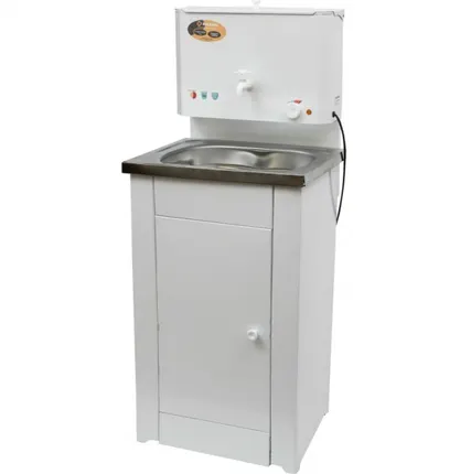 Фото №5 Умывальник дачный КОМФОРТ, с подогревом, нержавеющая мойка, цвет белый ВИХРЬ 74/4/6