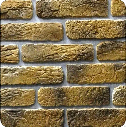 Фото №0 Арт. 1234 Кирпич "Старый" Коричневый с эфектом мокрый камень