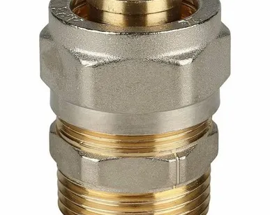 фото Переходник STOUT с наружной резьбой 1 х26 для металлопластиковых труб винтовой