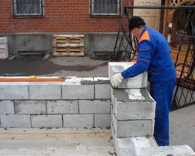 фото Кладка пеноблоков