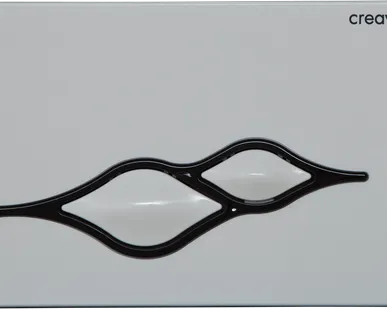 фото Кнопка GP 1001 02 UFO бело-чёрная для инсталляции Creavit