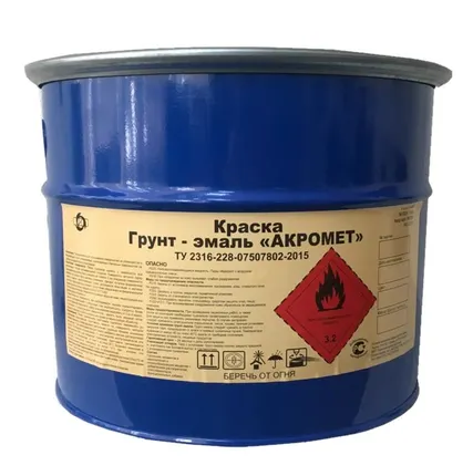 Фото №0 Грунт-эмаль АКРОМЕТ черная 25 кг