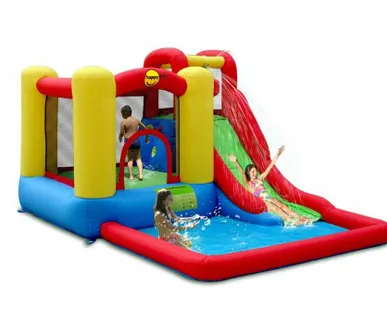 фото Надувной батут Happy Hop Скольжение 9271 с бассейном