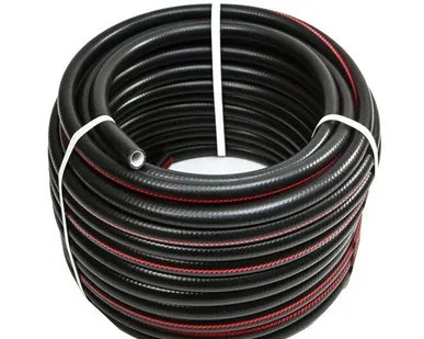 фото Шланг поливочный ПВХ ПОТОК 50 армированный, мягкий, 5-ти слойный черный 3мм, D 3/4", 25м