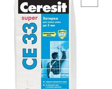 фото Затирка для швов Церезит CE-33 Super/5 кг белый