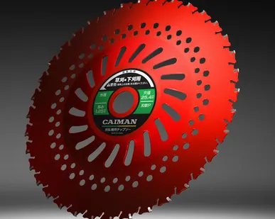 фото Диск для триммера CAIMAN Red Shark 230 мм, посадка 25.4 мм, 36 зубьев, победитовый, с функцией подрезки под корень