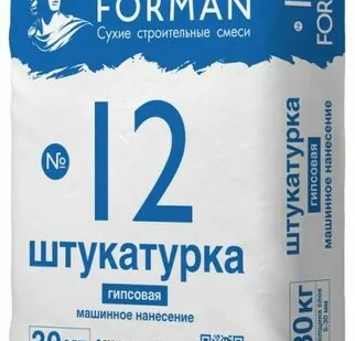 фото Штукатурка гипсовая МН Forman №12, 30кг (1п - 50шт) Самара и/х