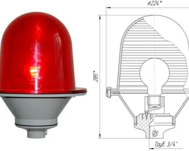 фото Заградительный огонь низкой интенсивности ЗОМ-75Вт&gt;10cd, тип А