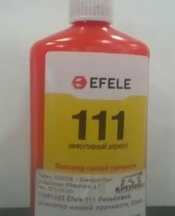 фото Резьбовой фиксатор низкой прочности Efele 111, 50мл.