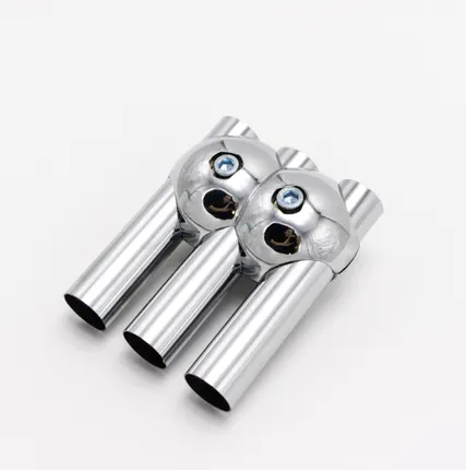 Фото №0 Зажим для 3-х параллельных труб d=25мм, хром