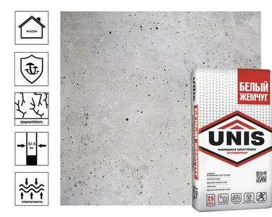 фото Шпаклевка финишная Unis полимерная Белый жемчуг, 18 кг