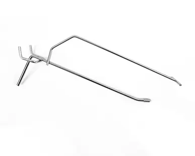 фото Крючок одинарный с ценникодержателем L=200мм d=4,8мм, шаг 50мм, хром