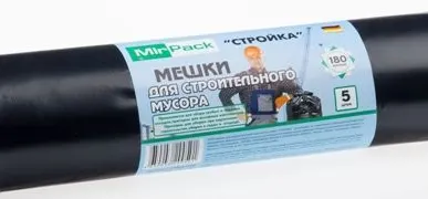 фото Мешки для мусора 180 л, 5 шт.,ПВД, 85*110 см, 70 мкм, MIRPACK,черный