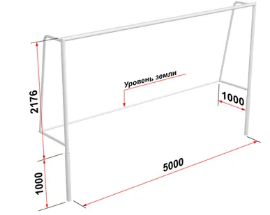 фото Ворота юниорские/тренировочные/пляжные, разборные (5х2 м)