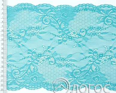 фото Кружево стрейч IS-301 170мм И, бирюзовый
