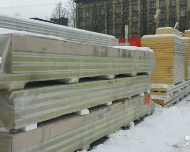 фото Сэндвич панели Минвата 50 мм, 6,28 м