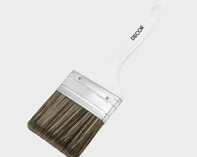 фото Кисть плоская PROFI для лака 100*15 темная синтетическая щетина пластиковая ручка НАМЕРЕНИЕ