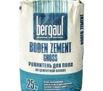 фото Ровнитель цементный Bergauf Boden zement gross, 25 кг (толщ. 6-50мм,1,8-2,0