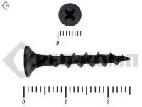 фото Саморез черный по дереву 3,5х25 Средняя фасовка (1000шт)