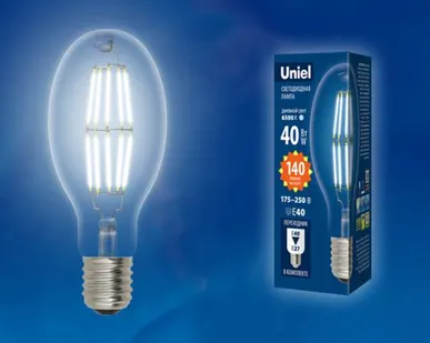 фото Лампа LED-ED90-40W/NW/E40/CL GLP05TR Лампа светодиодная, прозрачная. Белый свет (4000K). Картон. ТМ Uniel