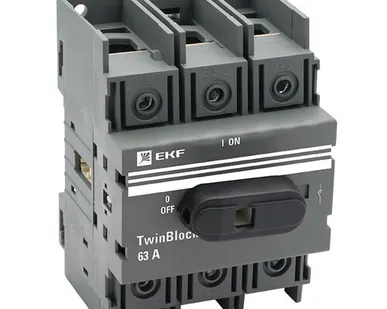 фото Рубильник 63A 3P c рукояткой управления для прямой ...