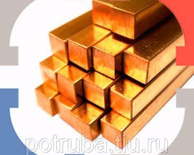 фото Бронзовый квадрат 24х24 БрКМЦ 3-1