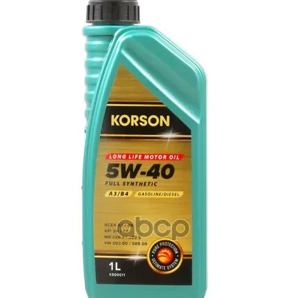 Фото №0 Korson 5W-40 Full Synthetic A3/B4 1Л (Синт. Мотор. Масло.)