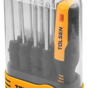 фото Отвертка со сменными вставками (битами), 8 в 1 TOLSEN TT20039s