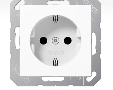 фото A1520WW JUNG штепсельная розетка SCHUKO 16A 250V~ с заземлением; белая