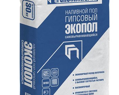 фото ЭКОПОЛ наливной гипсовый пол, 30кг