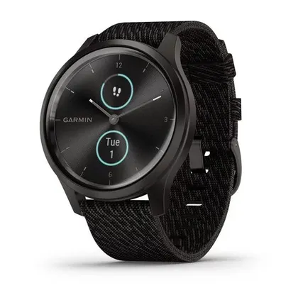Фото №0 Часы Garmin Vivomove Style графитовый с черным плетеным нейлоновым ремешком