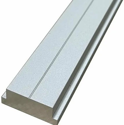 Фото №0 Профиль ползуна алюминиевый Т-образный 19 мм, анод, серебро матовое, 1 м