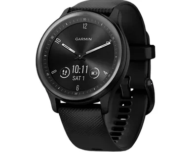 фото Часы Garmin Vivomove Sport черный серый безель с силиконовым ремешком