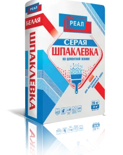 фото Шпаклевка цементная РЕАЛ, мешок 20 кг.