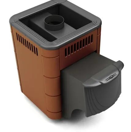 Фото №0 Печь для бани ТМФ Оса Carbon дверца антрацит терракота