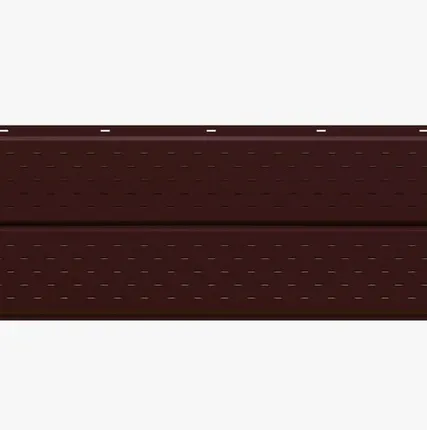Фото №0 Сайдинг Потолочно-фасадная панель «Софит» перфорированный 0.45 мм RAL 3005, Винно-красный
