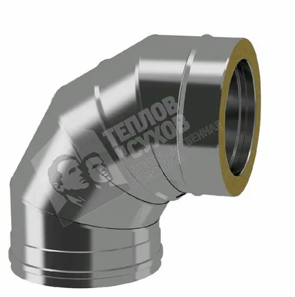 Фото №0 Отвод OT-Р 87° с хомутом AISI 316 0,5 мм / AISI 304 150/210