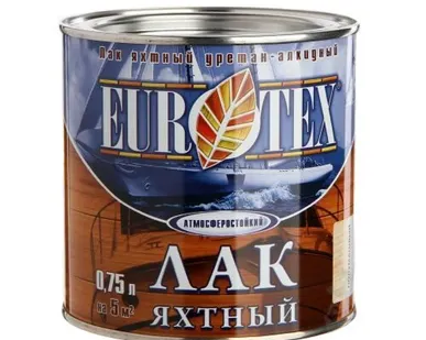 фото Лак яхтный глянцевый 0,75л "Eurotex"