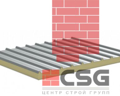 фото Кровельная сэндвич-панель пенополистирол 50 мм