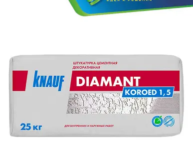 фото Штукатурка цементная Диамант Короед 1,5 25 кг "КНАУФ"