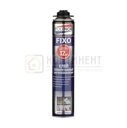 Фото №0 Пено-клей для теплоизоляции ПОЛИНОР Fixo 850мл