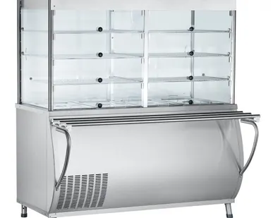 фото Прилавок-витрина холодильный ПВВ(Н)-70М-С-НШ с гастроёмкостями (саладэт закрыт.,1500 мм)