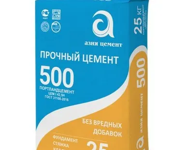 фото ЦЕМ I 42,5Н ГОСТ 31108-2016 (Азия цемент М 500-ДО), 25 кг в паллетах(64 шт в поддоне)