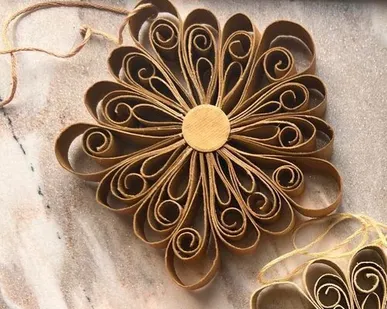 фото Подвес новогодний темный 10 см бумага