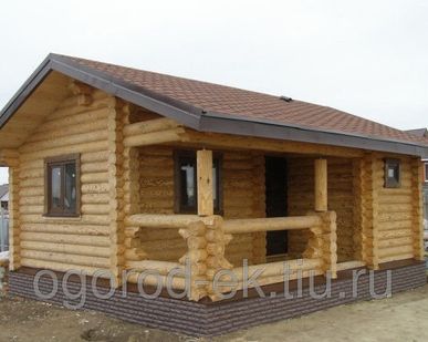 фото Срубы из оцилиндрованного бревна