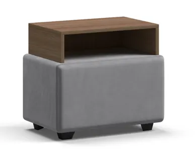 фото Тумба BOSS велюр MONOLIT Сталь, Орех Селект
