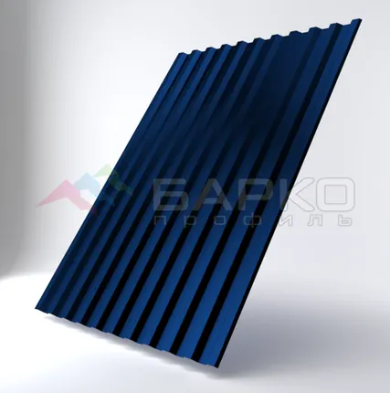 Фото №0 Профлист С-21 - 1050 мм (1000 мм) 00000341/65 RAL 5005 Полиэстер 0.65