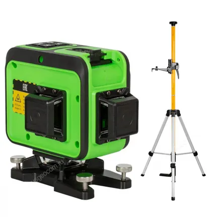 Фото №0 Комплект: лазерный уровень RGK PR-38G с калибровкой + штанга-упор RGK CG-2